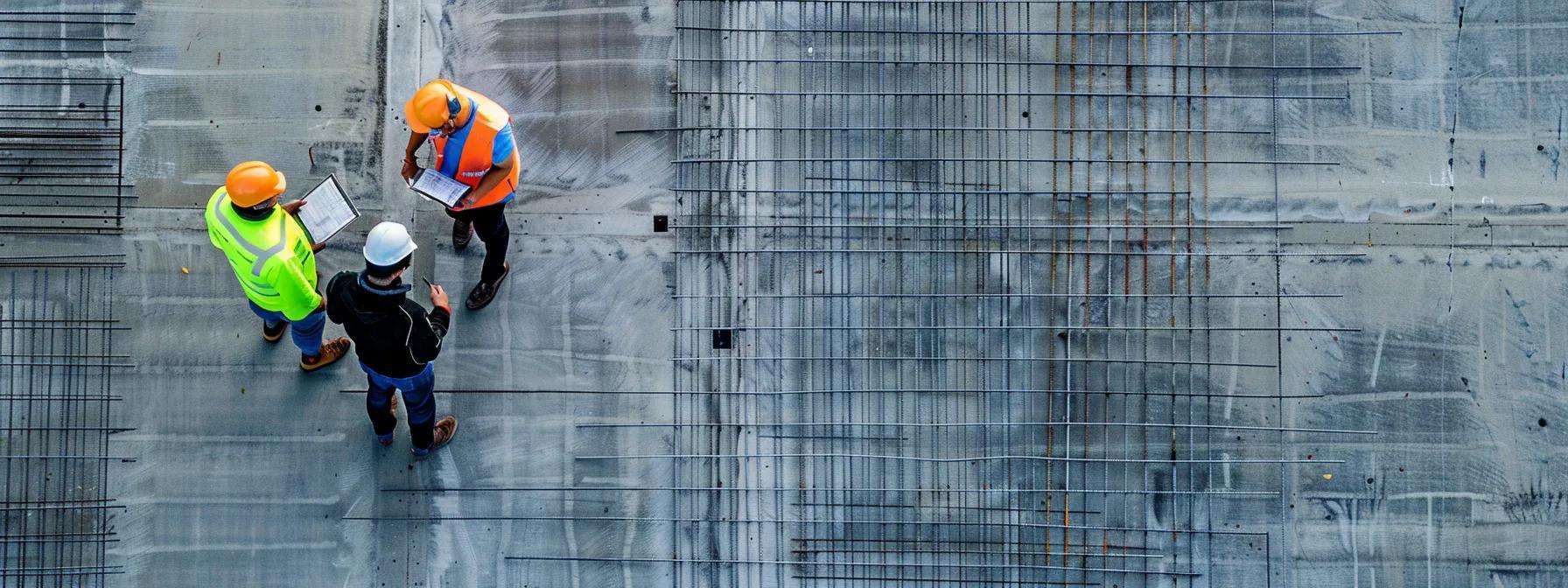 an advanced commercial roofing team utilizes high-tech drones and digital tablets on a bustling urban construction site, showcasing the seamless integration of technology for enhanced efficiency and precision in roofing projects.