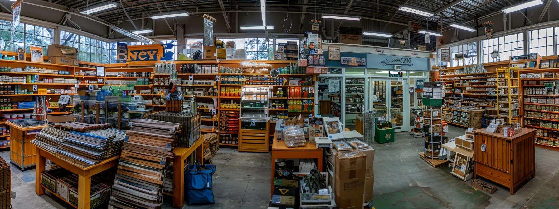 a bustling new jersey home improvement store displays a vibrant array of window styles and tools prominently, highlighting the contrasting choices between diy installation and professional services for homeowners considering window replacement.