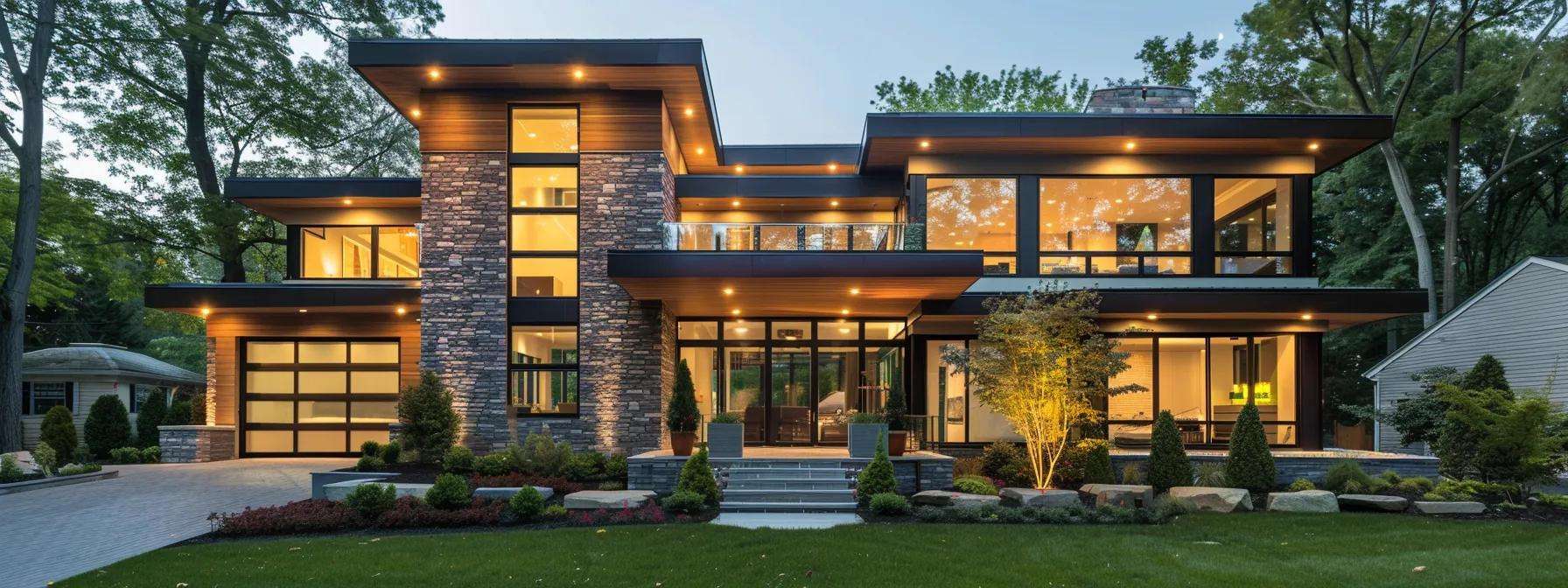 a sleek, modern home in a new jersey neighborhood showcases an array of stylish windows, highlighting the variety of designs and finishes that enhance architectural character while emphasizing energy efficiency and aesthetics.
